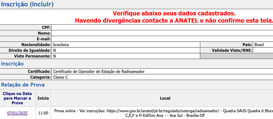 Tela de Agendamento